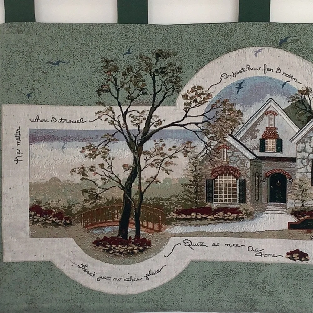 Large Vintage Tapestry ‘There's No Place Like Home’ Wall Hanging